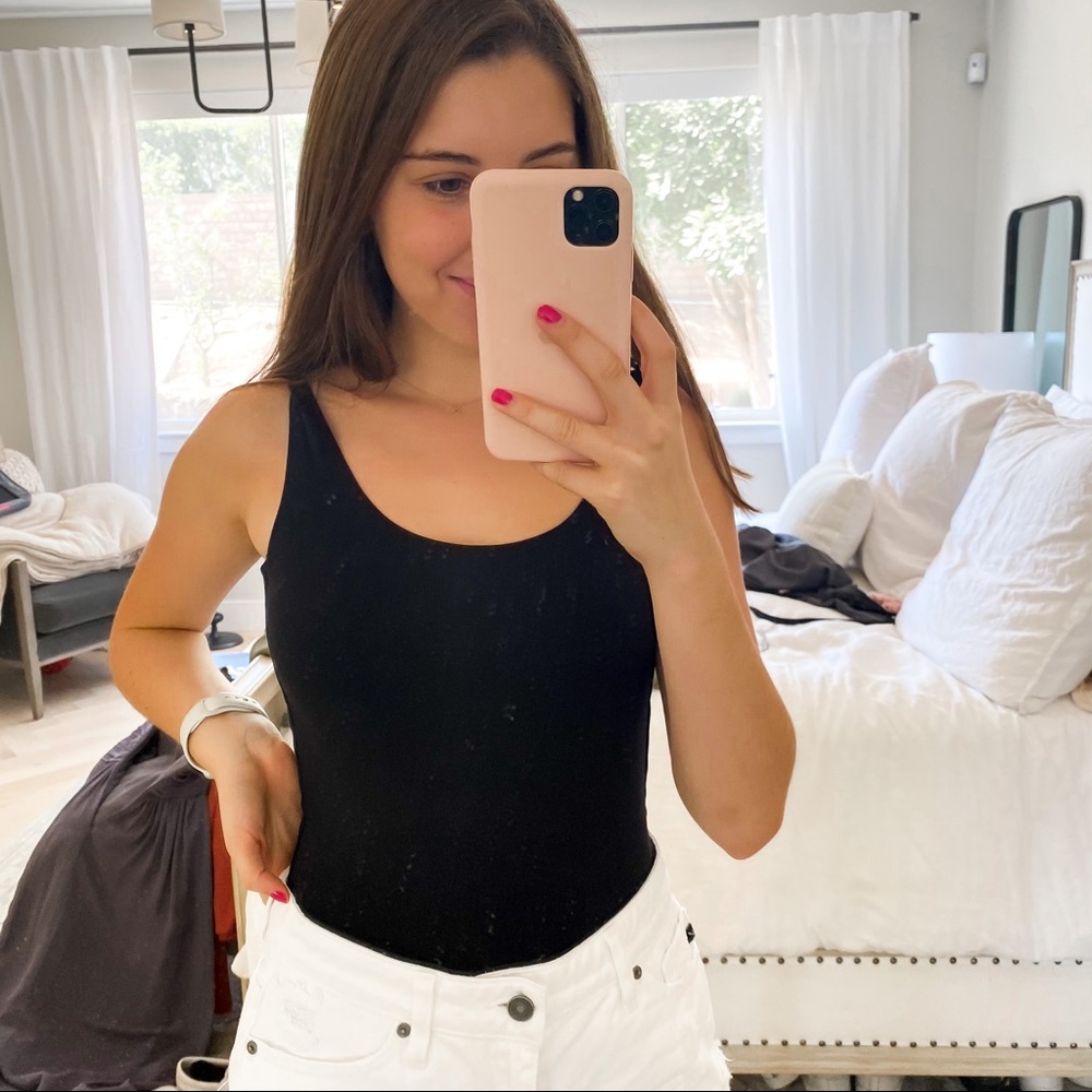 Black Low Back Bodysuit